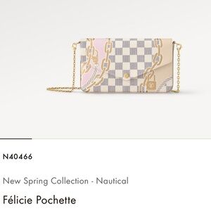 Louis Vuitton Félicie Pochette in Blue and Cream